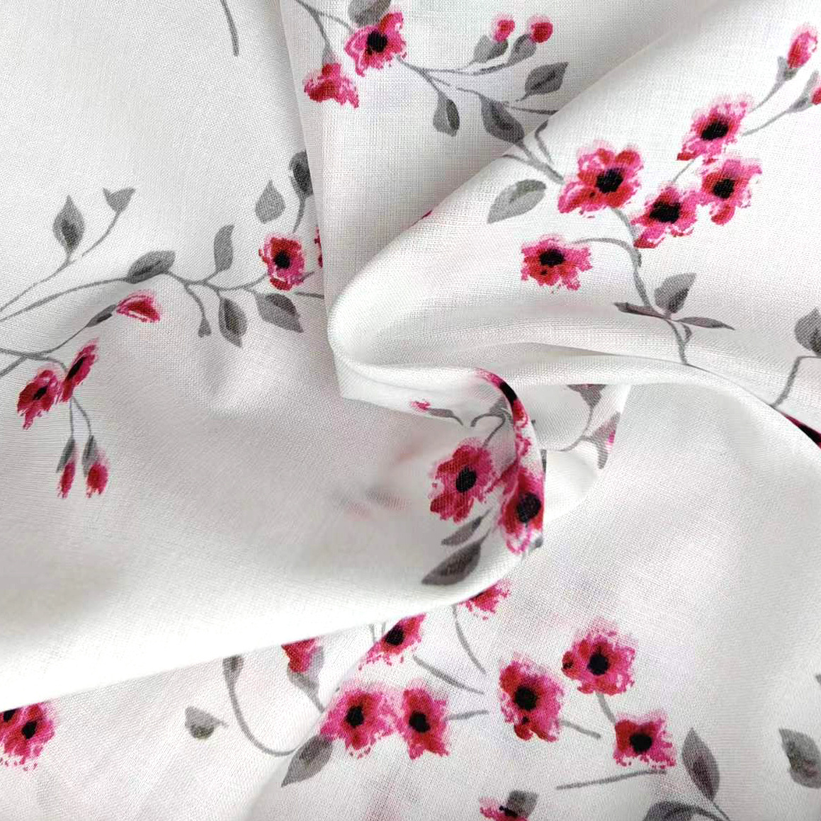 105gsm flowers printed fabric 100% cotton poplin print fabric for dress