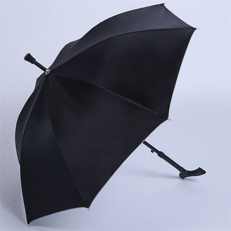 solid color cane sunshade silver straight umbrella 2020 hot selling new design