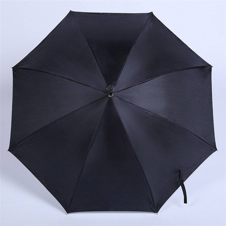 solid color cane sunshade silver straight umbrella 2020 hot selling new design