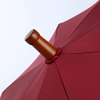 27 inch 8 ribs golf black coating fiber umbrella custom logo wood handle high quality umbrella