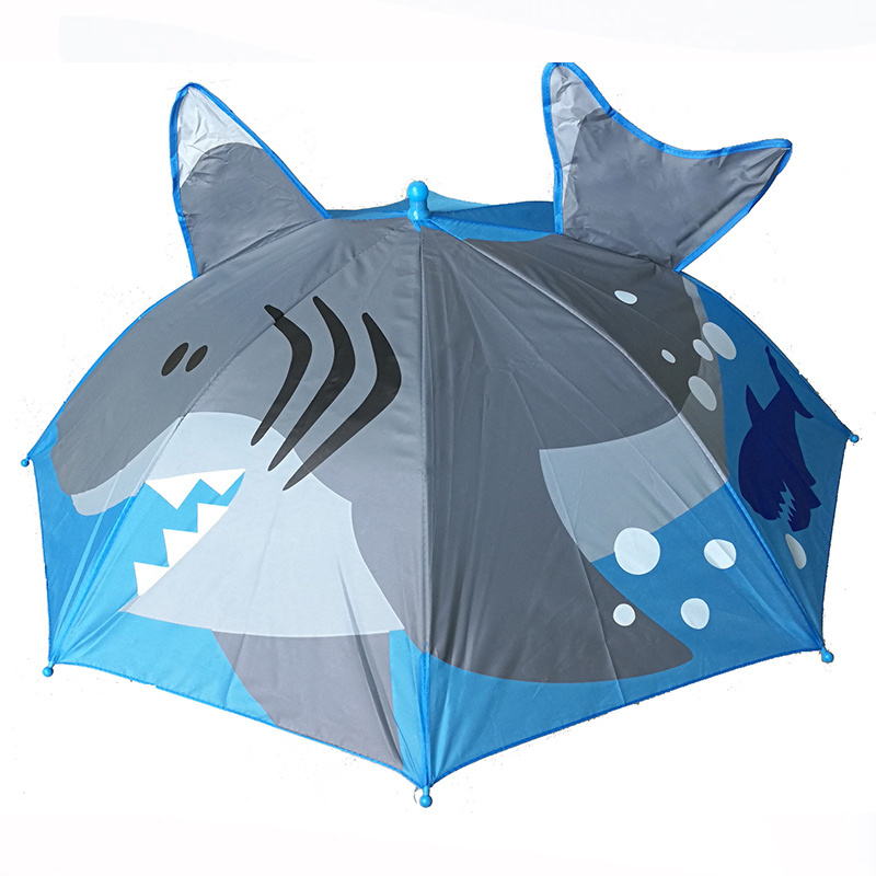 Creative Cute Cartoon Animal Print Children Umbrella animation creative Long Handle 3D ear modeling kids umbrella For boys girls