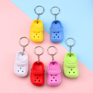 Multicolor Mini Slippers Keychain Small Hanging For Girl Small Shoes Key Chain School Bag Hanging Keychain Ornaments Accessories