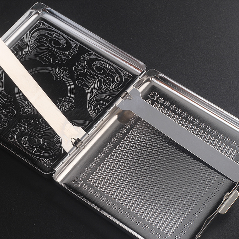 Waterproof Silver Portable Metal Cigarette Case for 20 Cigarettes Flip Open Storage Box Holder Travel Outdoor Smoking Tools