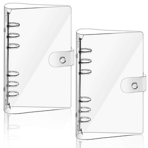 High Quality Soft Transparent PVC Book Cover Loose Leaf Binder A6 A5 Notebook Paper File Holder