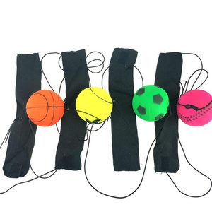 New Return Sponge Rubber game exercises bouncing Elastic Sport On Nylon String Children Kids Outdoor Toy hand