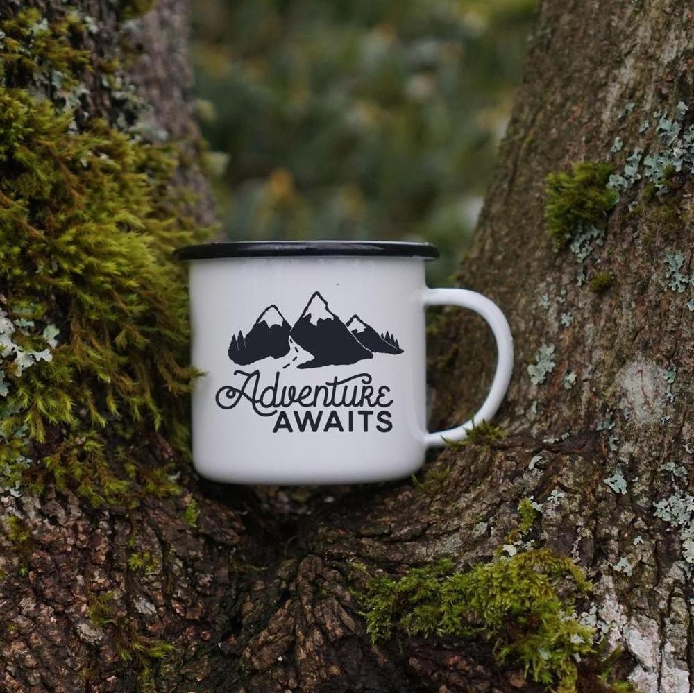 8cm 9cm 10cm custom printed carbon steel enamel metal camping mug customized color logo enamel mug