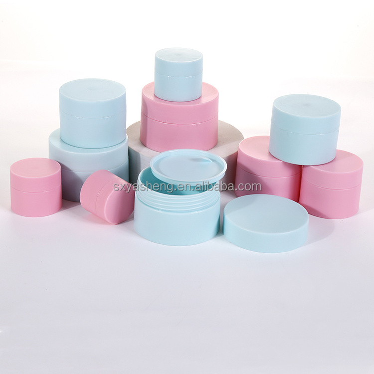 5g 10g 20g 30g 50g Facial Cream Plastic Jar Black Blue Pink White Sugar Scrub Container Body Face Lip Scrub Containers