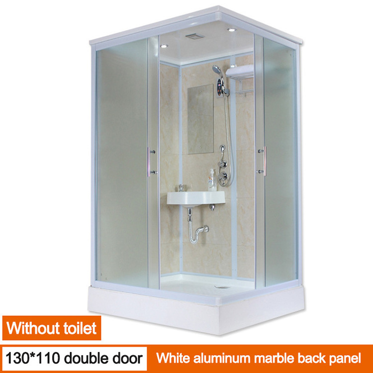 toilet room and shower portable toilet and tempered glass clean room stainless steel air shower