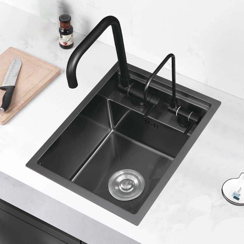 304 stainless steel hidden handmade single-slot bar counter embedded in the kitchen sink