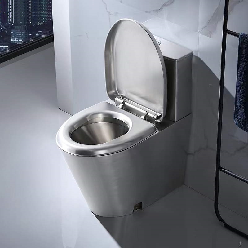 prison toilet bowl with water tank  toilet lid Large sewage outlet factory price stainless steel piss wc toilet