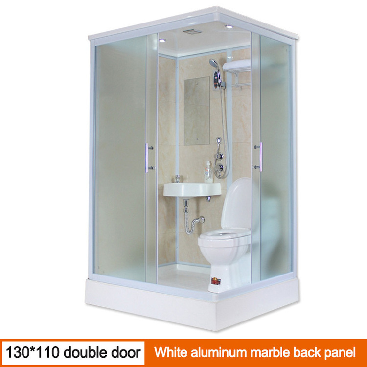 toilet room and shower portable toilet and tempered glass clean room stainless steel air shower