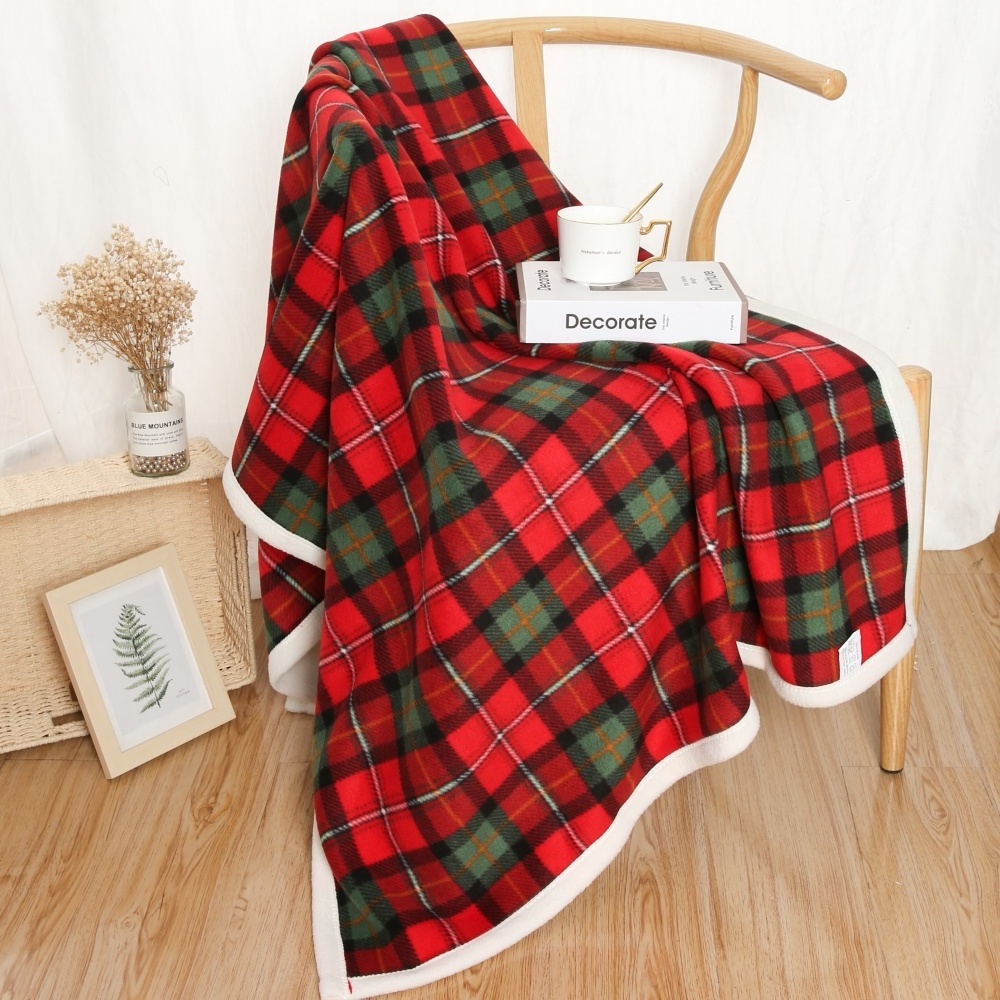 China factory price 100% polyester blanket polar fleece blanket Plaids bonded blanket for home