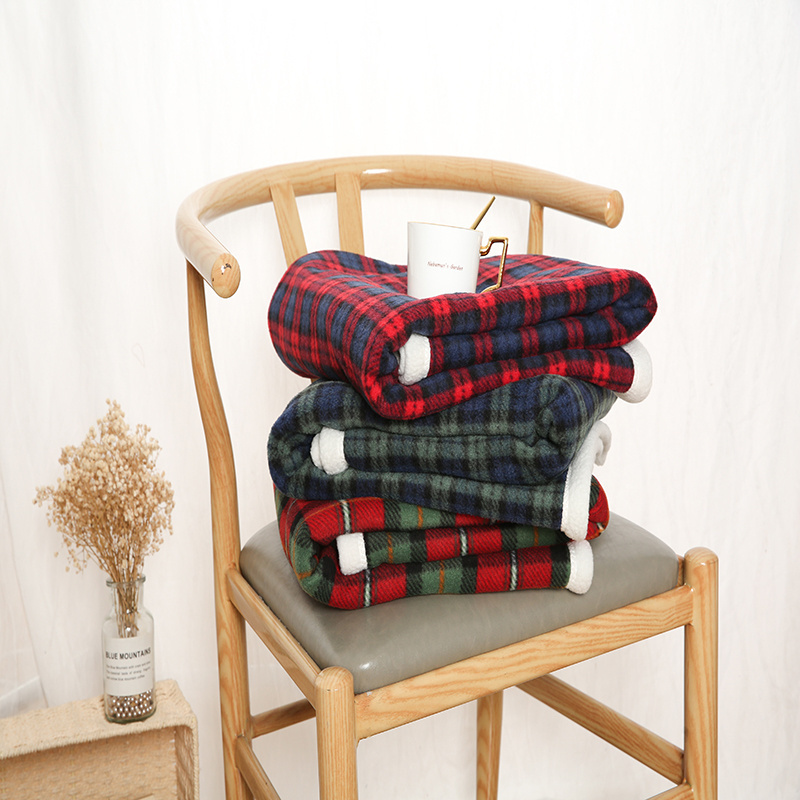 China factory price 100% polyester blanket polar fleece blanket Plaids bonded blanket for home