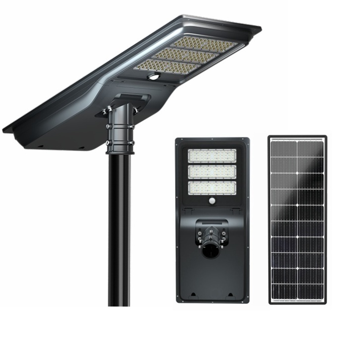 high lumen aluminum material 18v solar panel 60 watt 12v dc led solar street light with pole