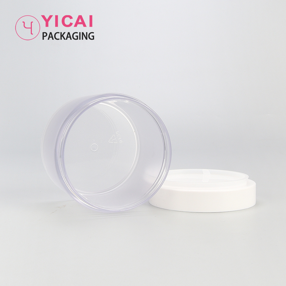 Hot selling Empty Cosmetic 10g 15g 1oz 2oz4oz 8oz PETG Plastic frosted Cream jar with pink lids for Lip Scrub Lip balm container