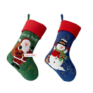 Customized Best-Selling Christmas Decorative Stockings Christmas Fireplace Gifts Hanging Stocking Bags Home Party Decorations