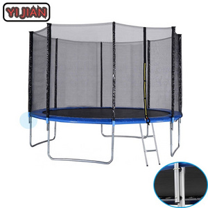 12ft Unisex Backyard Trampoline with Protective Net Enclosure Made of Foam PVC Polypropylene