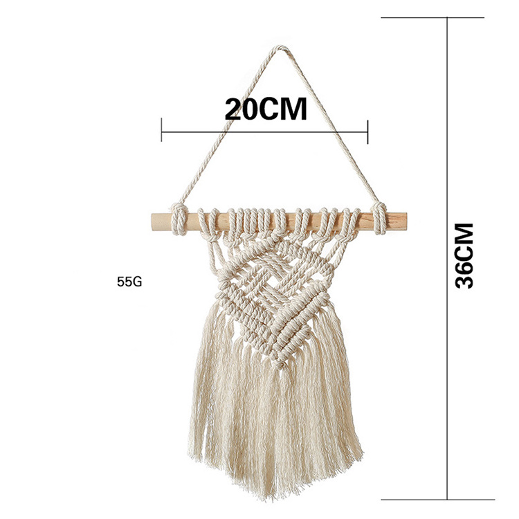 Baby Girl Nursery Room Decor Cotton Nordic Tassel Ornaments Mini Macrame Wall Hanging