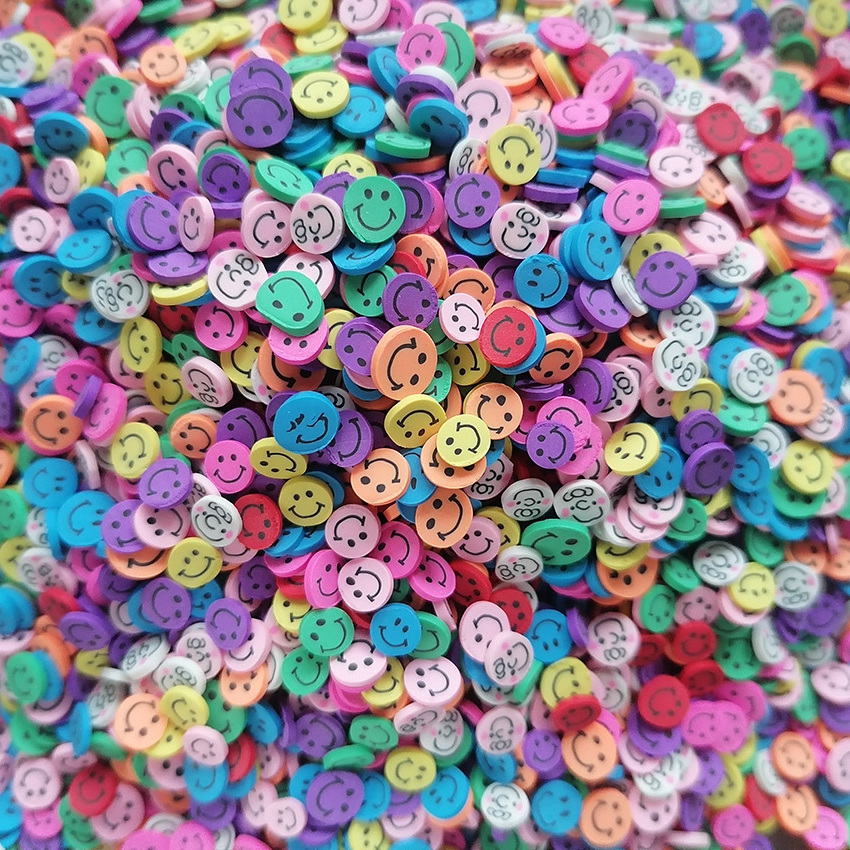 500g Slime Supplies Filler Polymer Sprinkles Slices Smile Expression Mix Polymer Clay Sprinkles