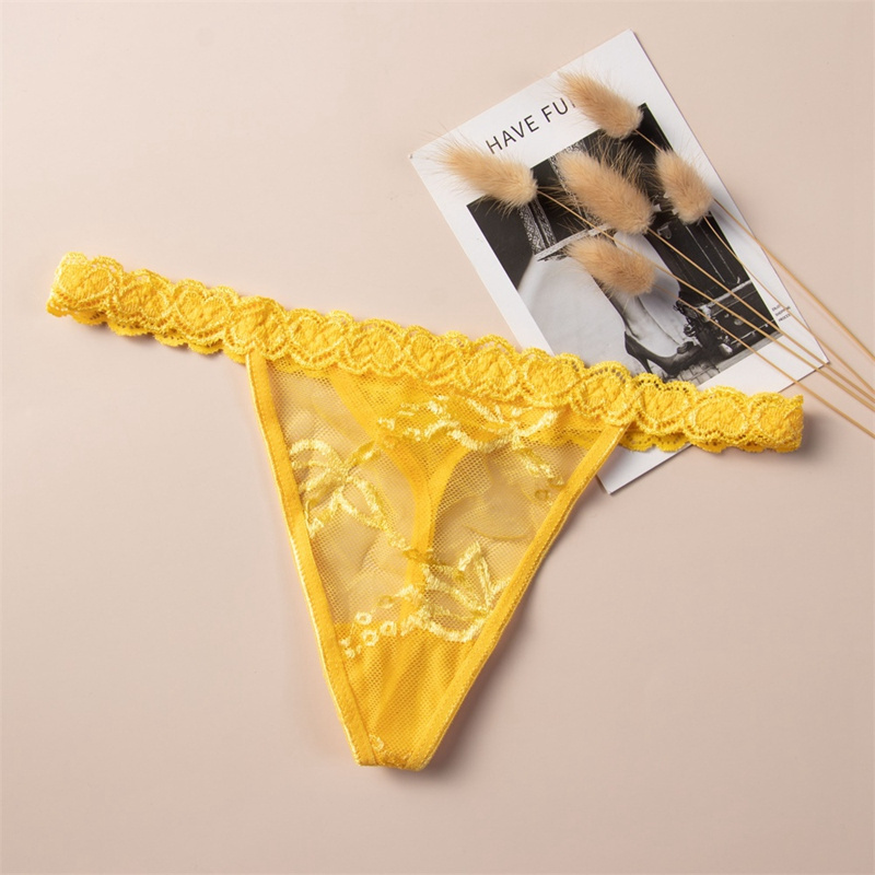 interiores de mujer Women's Panties Thongs Panties Lace women wearing g string underwear Low Rise T-BACK