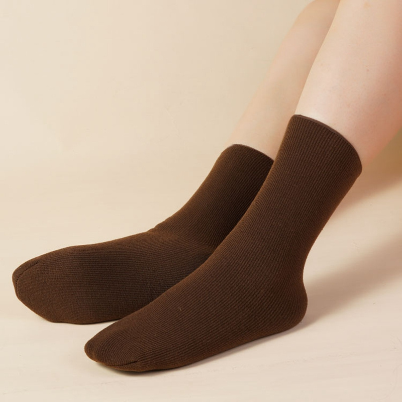 Snow Socks Women's Autumn Winter Mid-Tube Socks Plus Velvet Thickening Warm Sleep Floor Stocks Winter Women's Confinement Socks