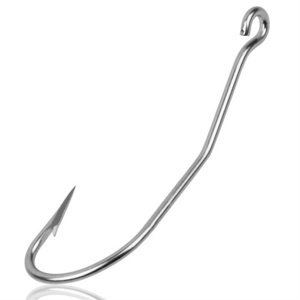 YOUME Stainless Steel Eel Fishing Hooks Open Circle Fishing Hook Jig Barbed Hooks For Saltwater