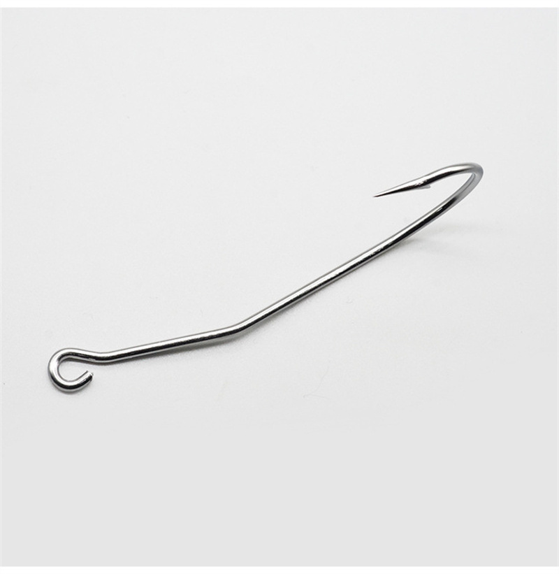 YOUME Stainless Steel Eel Fishing Hooks Open Circle Fishing Hook Jig Barbed Hooks For Saltwater