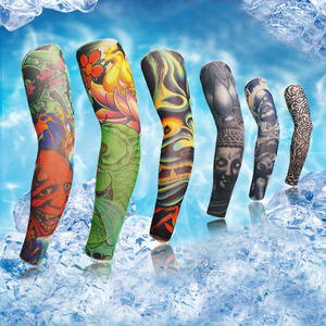 YOUME Sunscreen Arm Sleeves Breathable Skull Skeleton Cuff Sleeves Cycling Hiking Running Arm Stockings UV Protective Arm Warmer