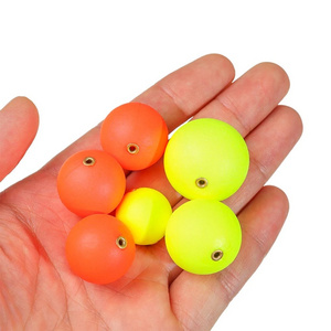 YOUME 100PCS/Bag Fishing Float Bobbers 5-12# Foam Fishing Float Ball Beads Buoyancy Ball Fishing Tackle