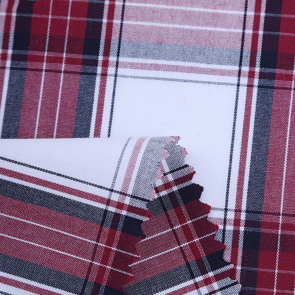 one roll ship  fancy plaid yarn dyed shirting fabrics 100 cotton