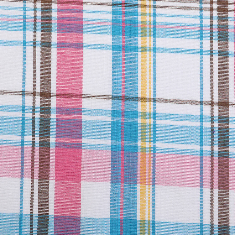 yongteng laslest lady's colorful cotton yarn dyed plaid fabric for dress