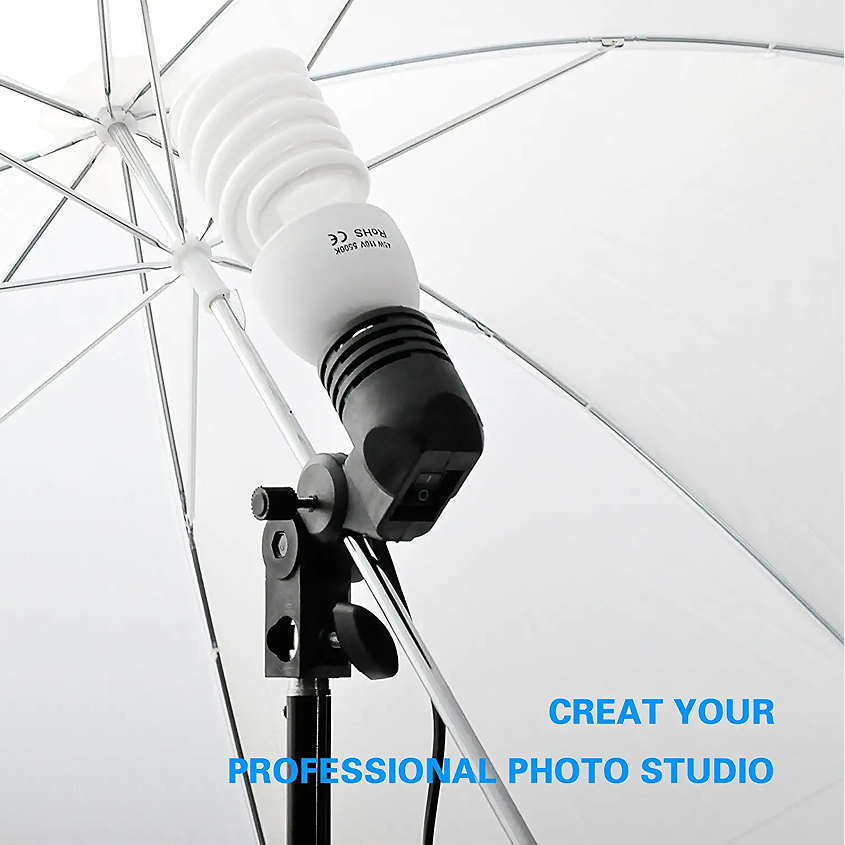 Photo Umbrella Lighting Kit,400W 5500K Photo Portrait Continuous Reflector light suitable for camera video studio shooting dayli