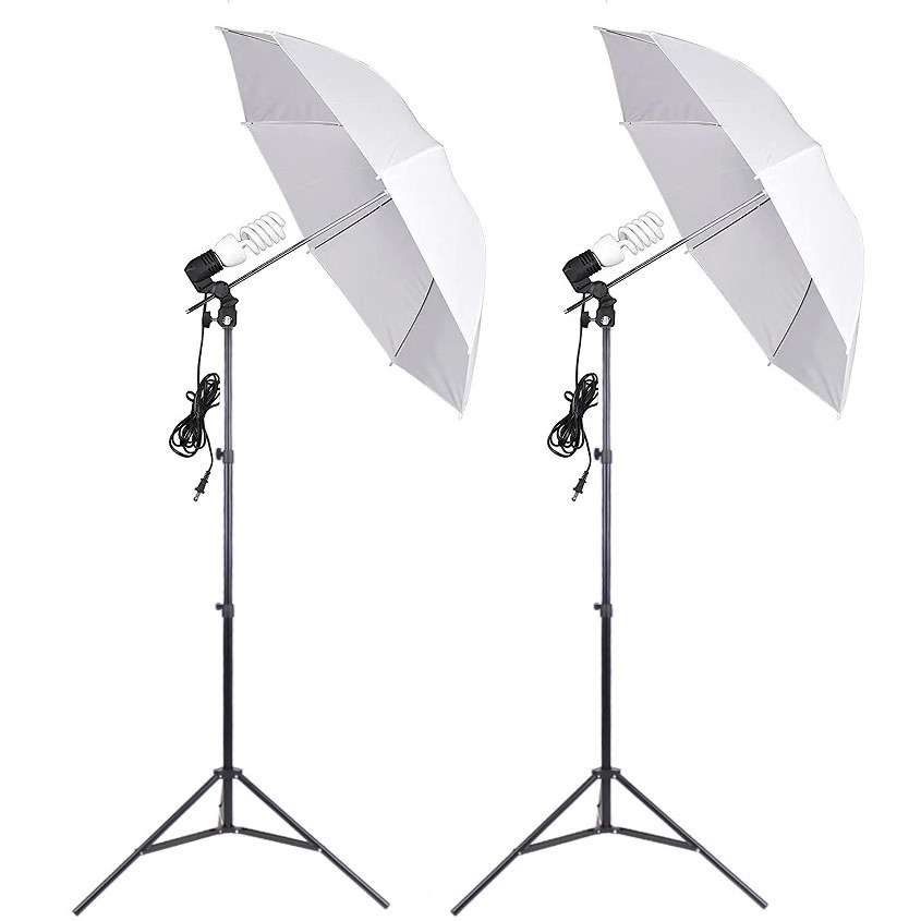 Photo Umbrella Lighting Kit,400W 5500K Photo Portrait Continuous Reflector light suitable for camera video studio shooting dayli