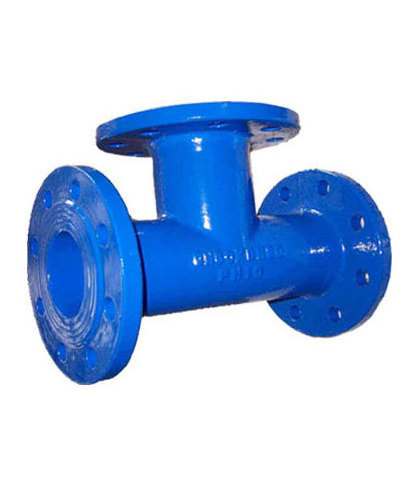 china ductile iron pipe fittings-all flanged tee cast iron grooved mechanical test tee flange on double socket tee