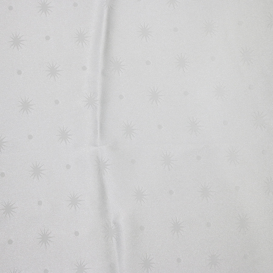 Lovely Flat Star Design Satin Jacquard Fabric 97%Polyester 3%Spandex Glossy And Textured For Garment