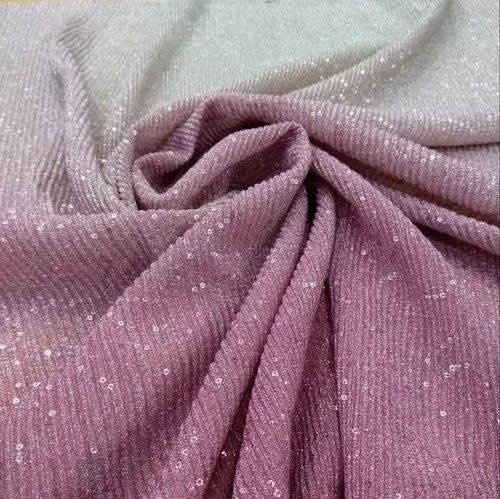 2024 Quick Turnaround  Lurex Shimmer Ombre Pleated Sequins Fabric for Dance Wear