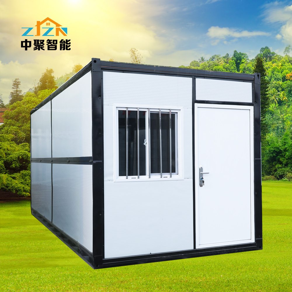 china good supplier 20ft 40 ft collapsible portable foldable flat house modular home folding container house with toilet