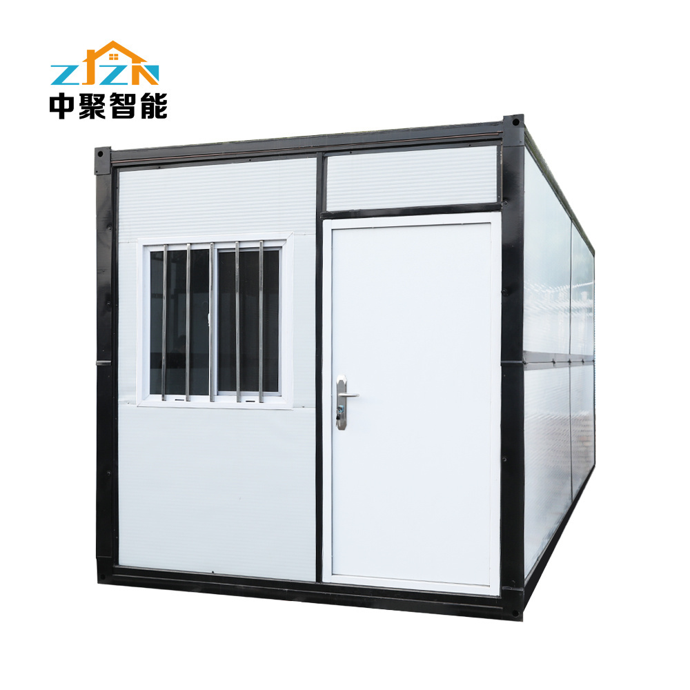 china good supplier 20ft 40 ft collapsible portable foldable flat house modular home folding container house with toilet