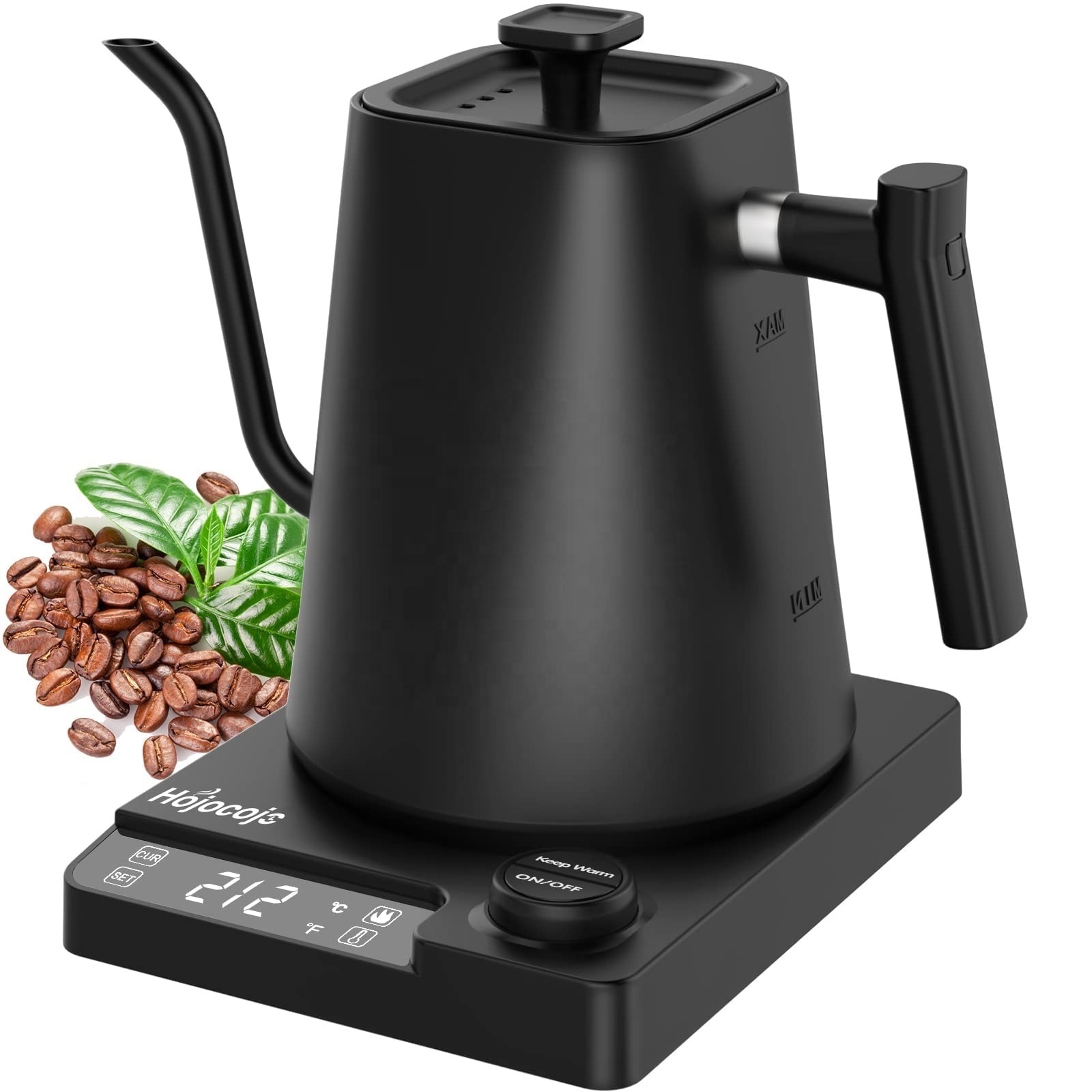 Electric Gooseneck Kettle,Stainless Steel Ultra Fast Boiling Hot Water Kettle for Pour Over Coffee & Tea