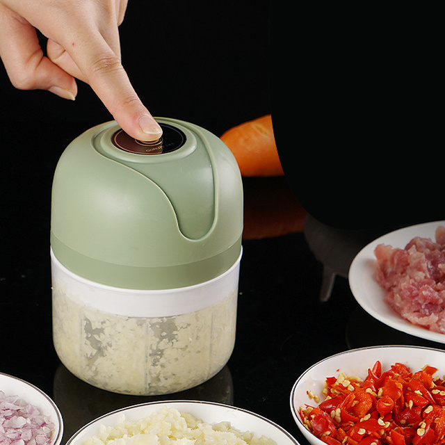 JILEN- Electric Mini Garlic Chopper,Portable Mini Mincer, 250ml Mini Baby Food Maker Presses for Chili Complementary food  Machine