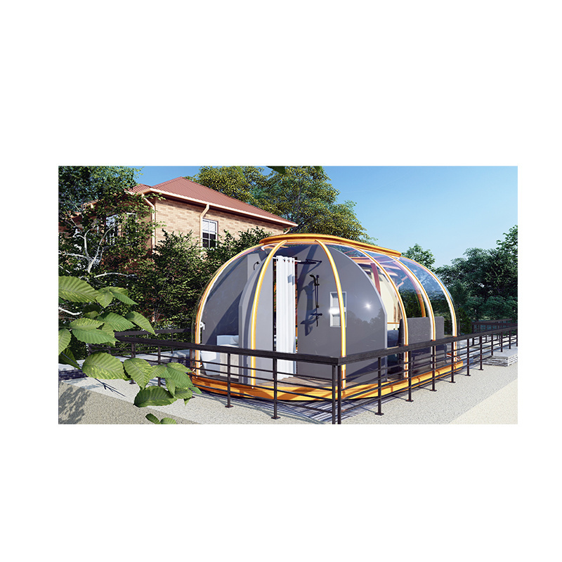 Zhentai Outdoor Transparent Roof Spa Cover Canopy Modern Sliding Polycarbonate Dome Enclosure