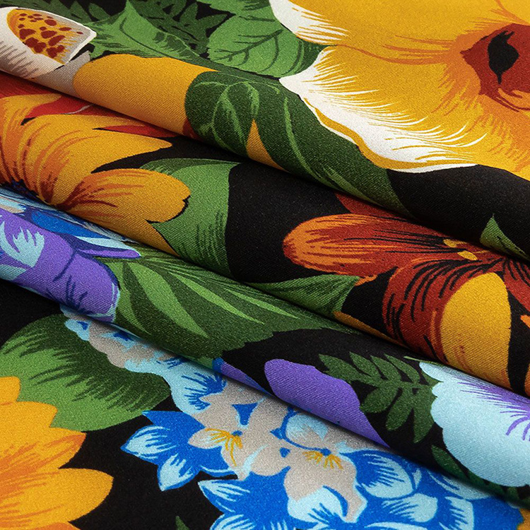 Crepe Silk Fabric Calico silk tissue fabric printed