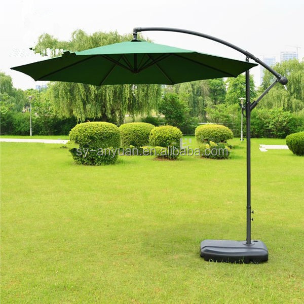 10 feet 3m garden banana Beach Round Offset Patio Commercial umbrella with cross base