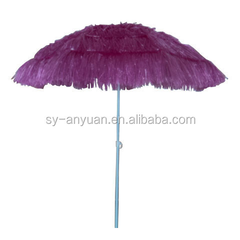 china umbrella factory custom outdoor pink hawaii grass umbrella