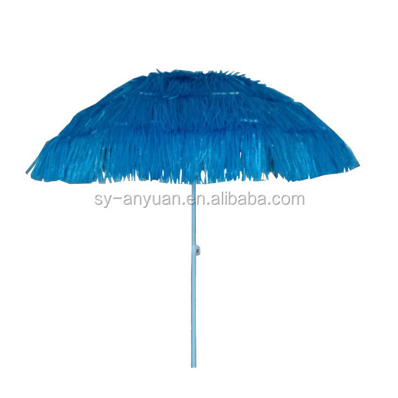 standard orange grass umbrella hawaii straw beach umbrella