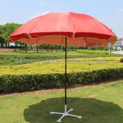 Custom logo printed advertising 46 inch large beach umbrella with silver coating inside