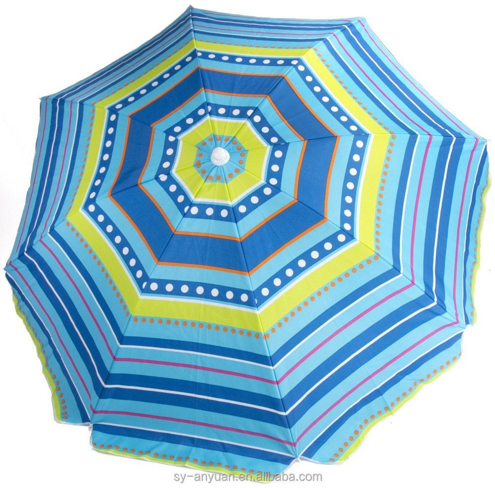 Colorful Stripe Cloth Small Size Beach Umbrella Shangyu New Product Garden Umbrella