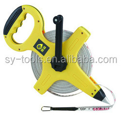 Open Reel 100Feet Land Measuring Equipment Surveyor Tape Measure