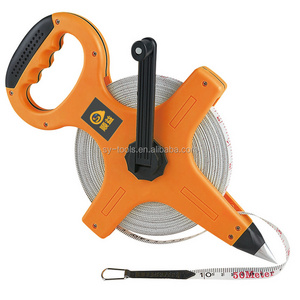 Open Reel 100Feet Land Measuring Equipment Surveyor Tape Measure