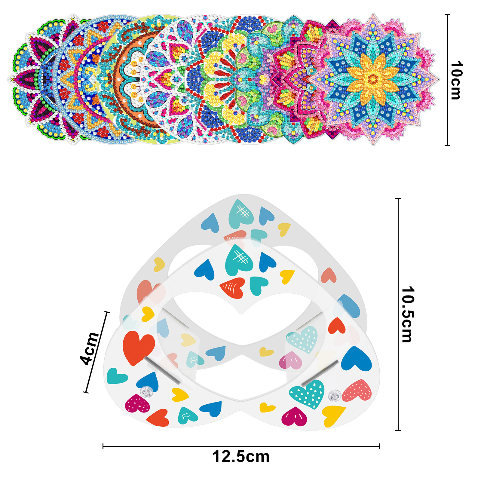 SONGWOO High quality resin diamond birthday gift With stand 8pack mandala 5D DIY Diamond Art Painting Kit Coasters